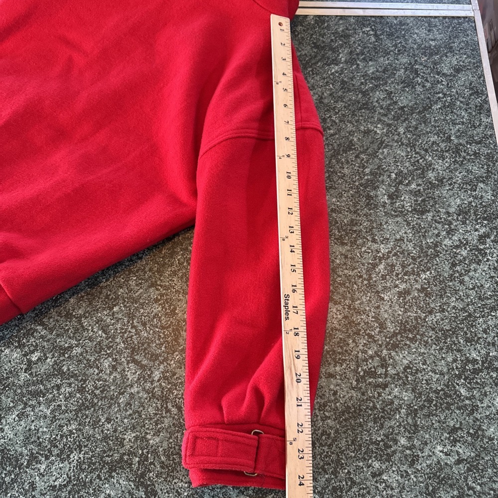 The WOOLRICH Woman Pure Wool Jacket Coat Made‎ USA Red Small EVC Lined 80s - Picture 12 of 15